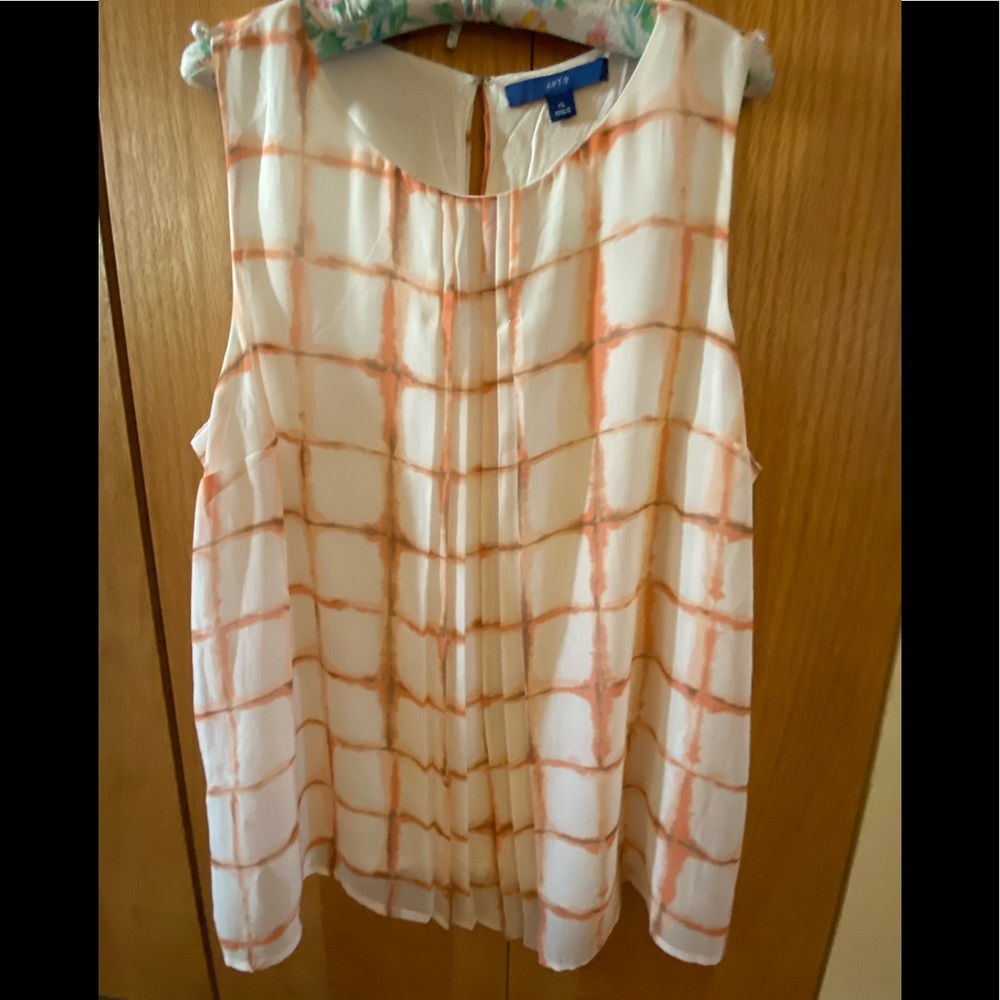 Apt 9 lined tank with sheer overlay